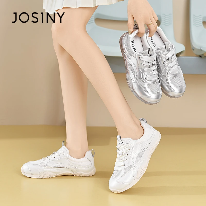 卓诗尼2024秋季女士新款舒服耐脏运动休闲鞋网面透气时尚小众设计