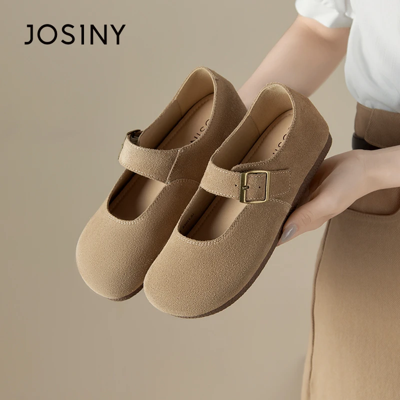 卓诗尼2024春季豆豆网红平底单鞋软底浅口奶奶鞋412A13891