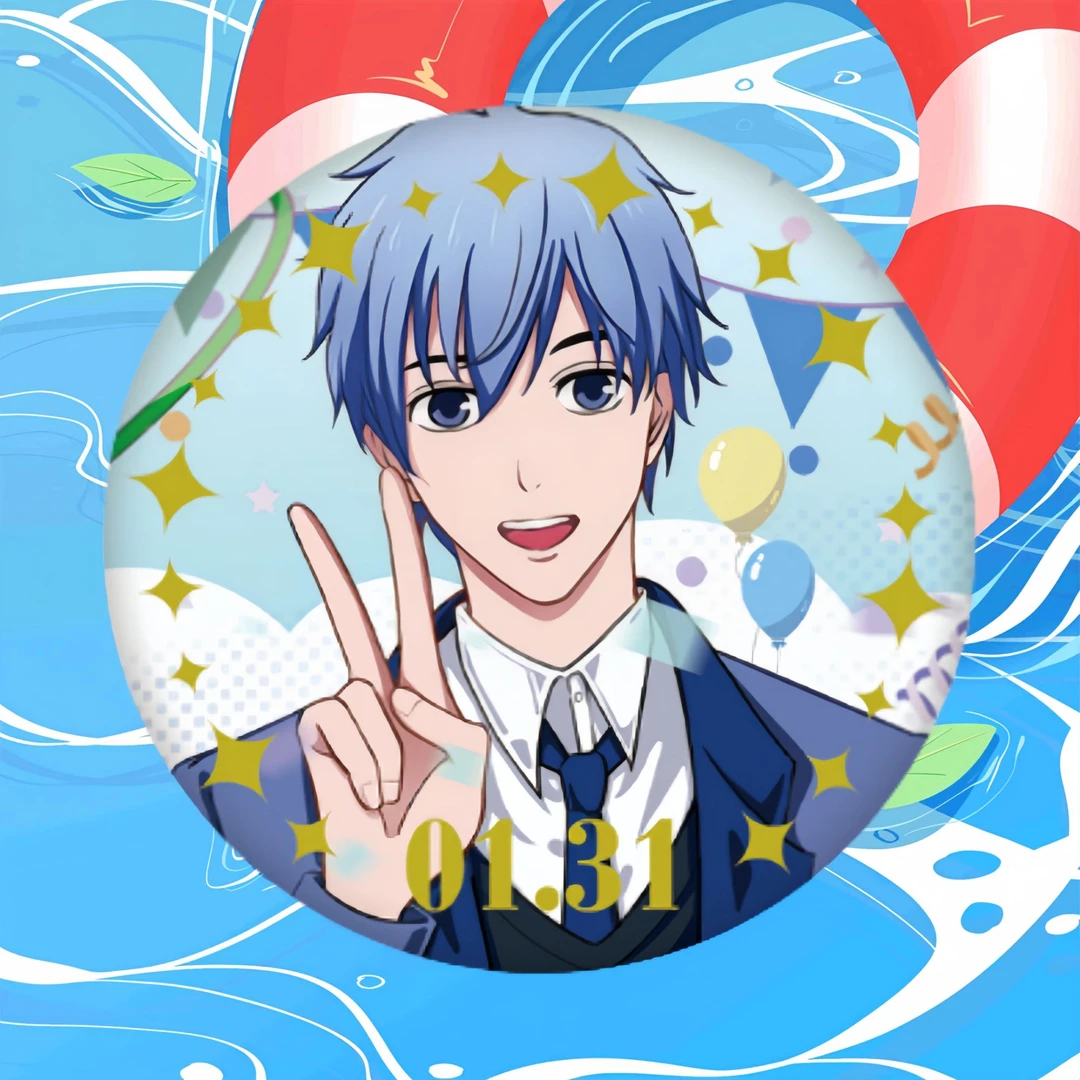 【翻翻乐】75mm黑子的篮球 系列徽章（盲盒代拆）