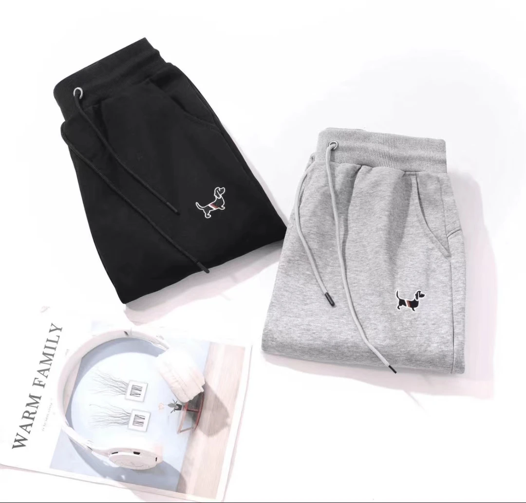 【意大利香肠狗】美式刺绣卫裤男女同款痞帅束脚运动裤休闲卫裤