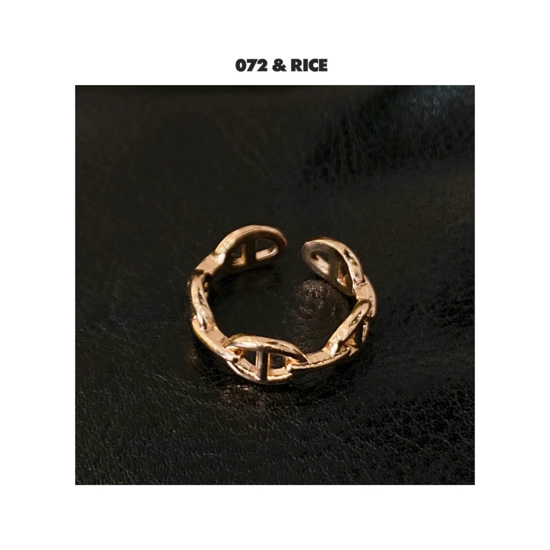 925银戒指 072 & RICE【猪鼻子戒】气质百搭简约 JID096M