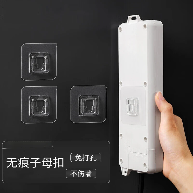 强力挂钩子母扣卡扣粘胶免打孔置物架浴室墙贴粘钩