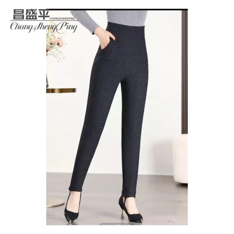 昌盛平服饰乐【羊毛驼绒保暖加绒裤棉裤（女）】修身带口袋款外穿棉裤