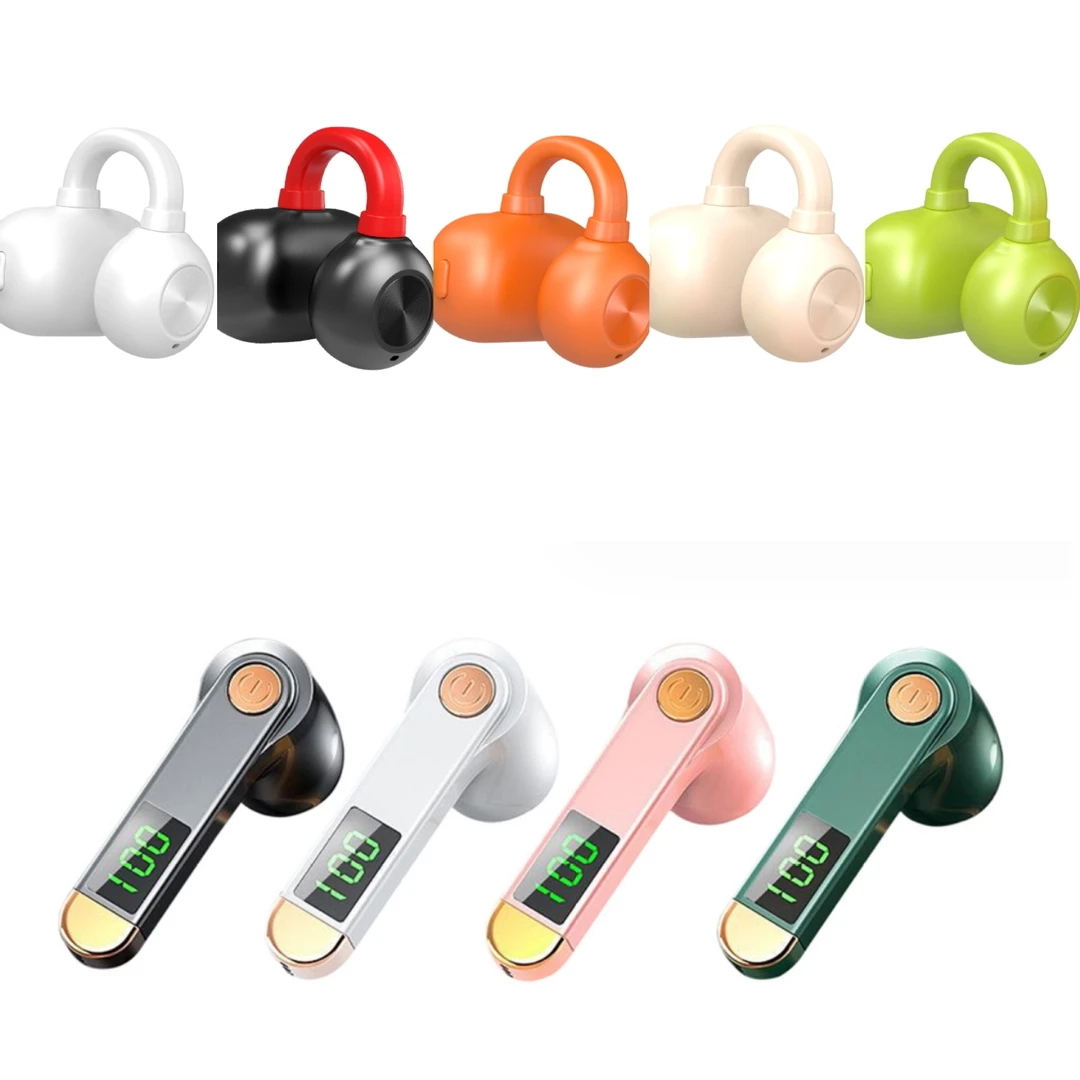 新款私模H01蓝牙耳机 J1耳夹式大电量运动无线持久续航不入耳单耳