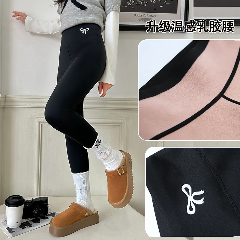 女童加绒鲨鱼裤2025冬季儿童新款百搭修身弹力芭比裤保暖裤子外穿