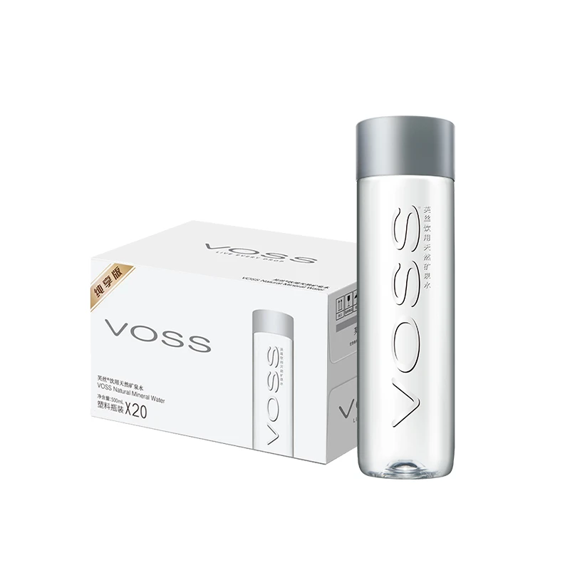 VOSS芙丝高端饮用水 天然矿泉水 500ml*20瓶弱碱水 dr