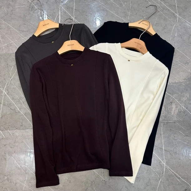 【墨涵精选】拼接韩版气质百搭休闲衫24203