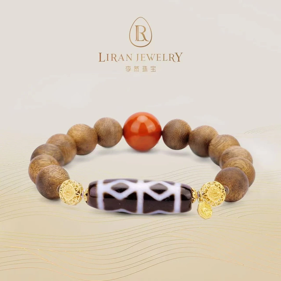 沉香【然道珠宝】六吉大道 绿奇楠沉香圆珠单圈手串