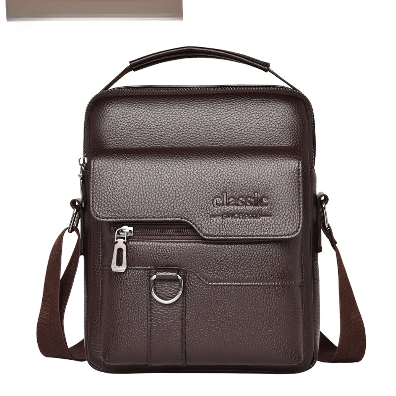 男士包包商务通勤单肩斜挎包大容量耐磨男款手提包高级感单肩包