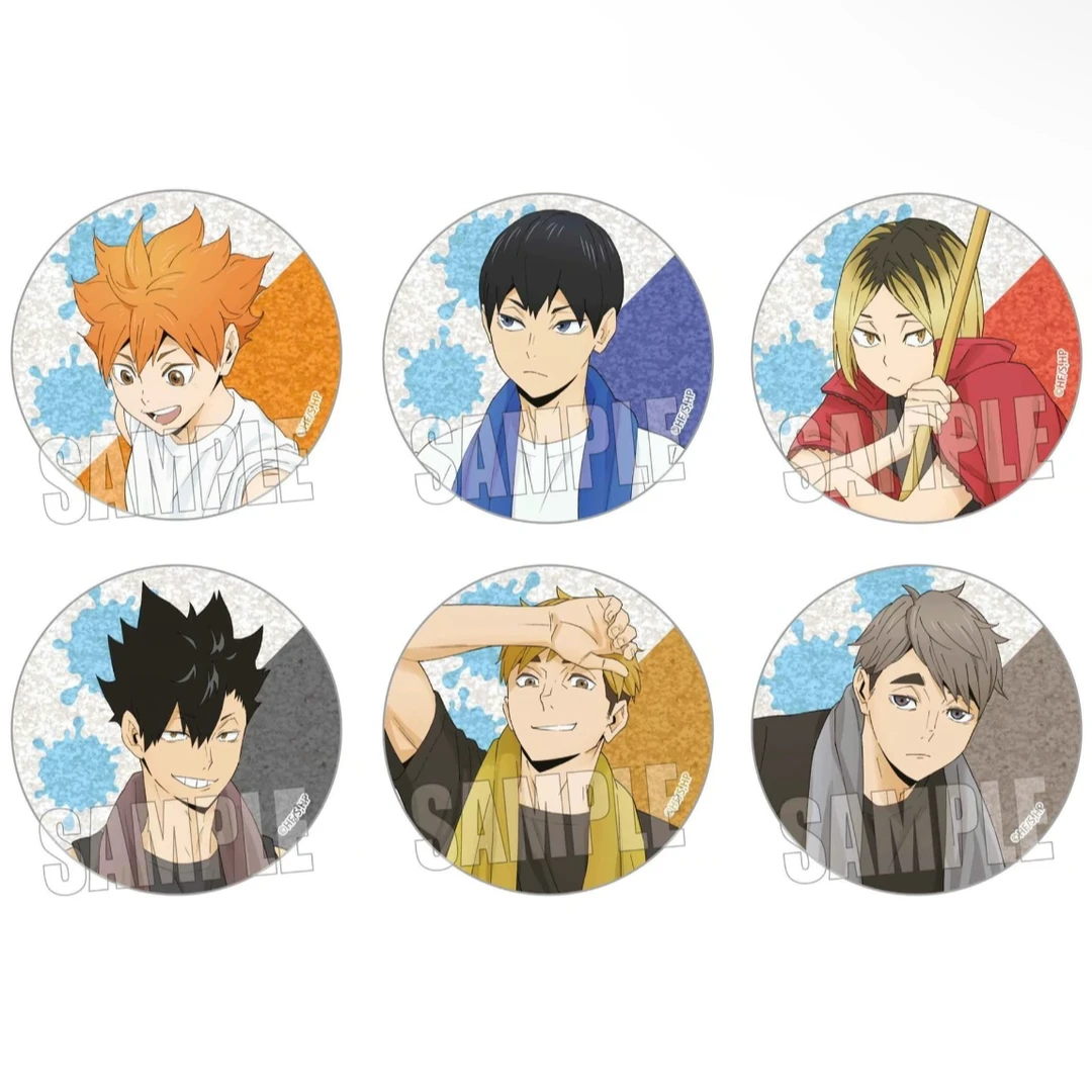 【排球少年】排球泳池打扫闪吧唧徽章盲盒 全6款 默认代拆