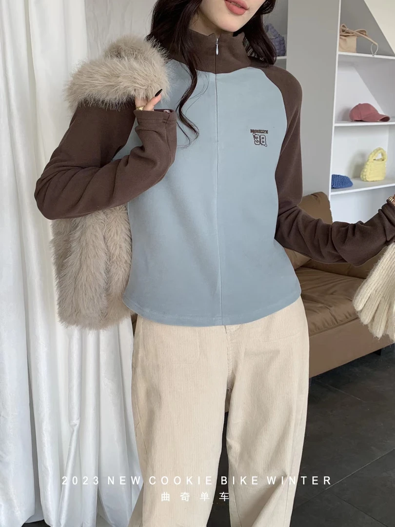 女常规短款常规款插肩袖毛针织衫套头款修身型不起球宽松型短款