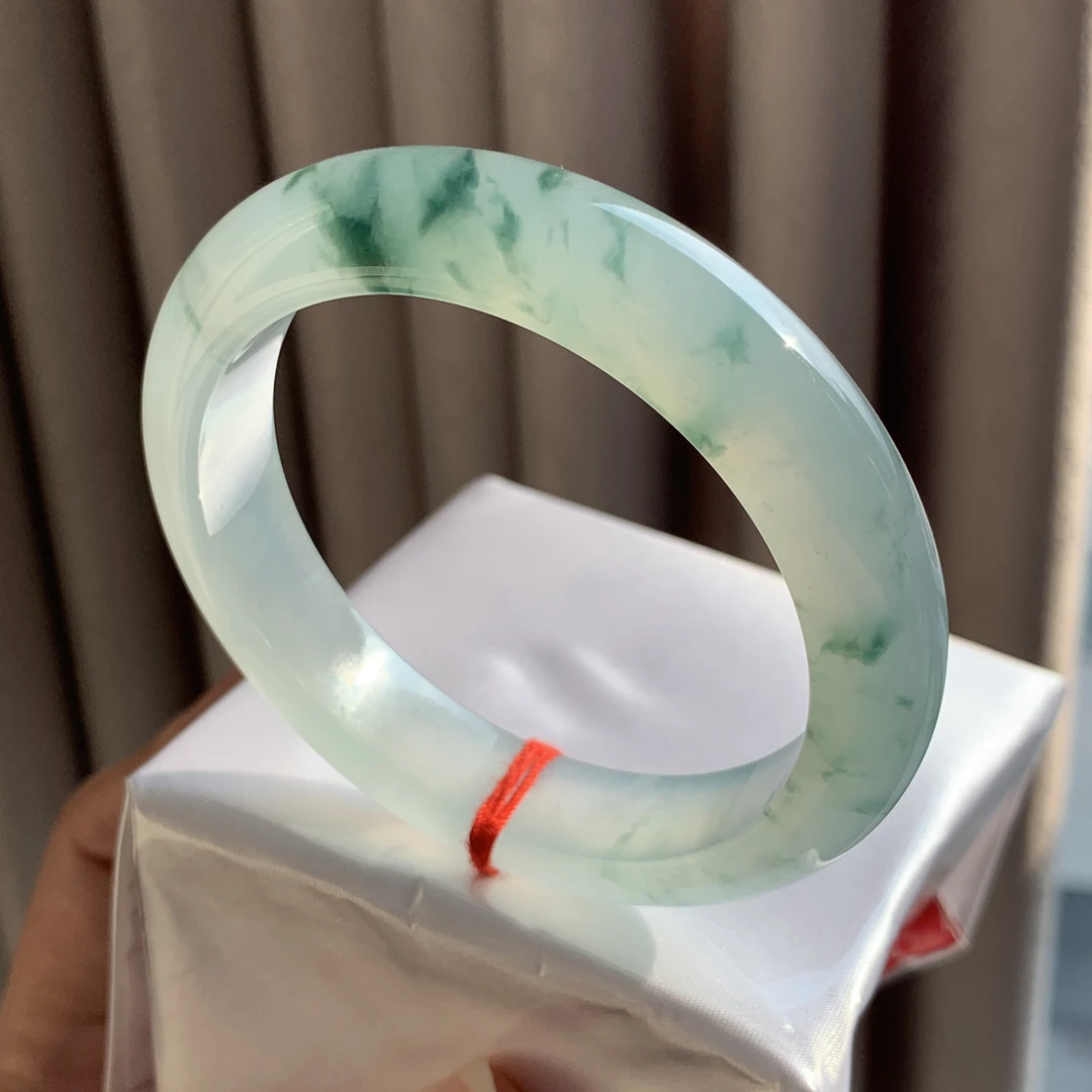 结缘鉴赏 天然缅甸翡翠手镯A货58
