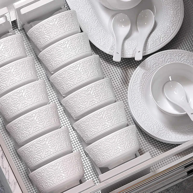 景德镇莲韵16件套陶瓷餐具套装景德镇中式