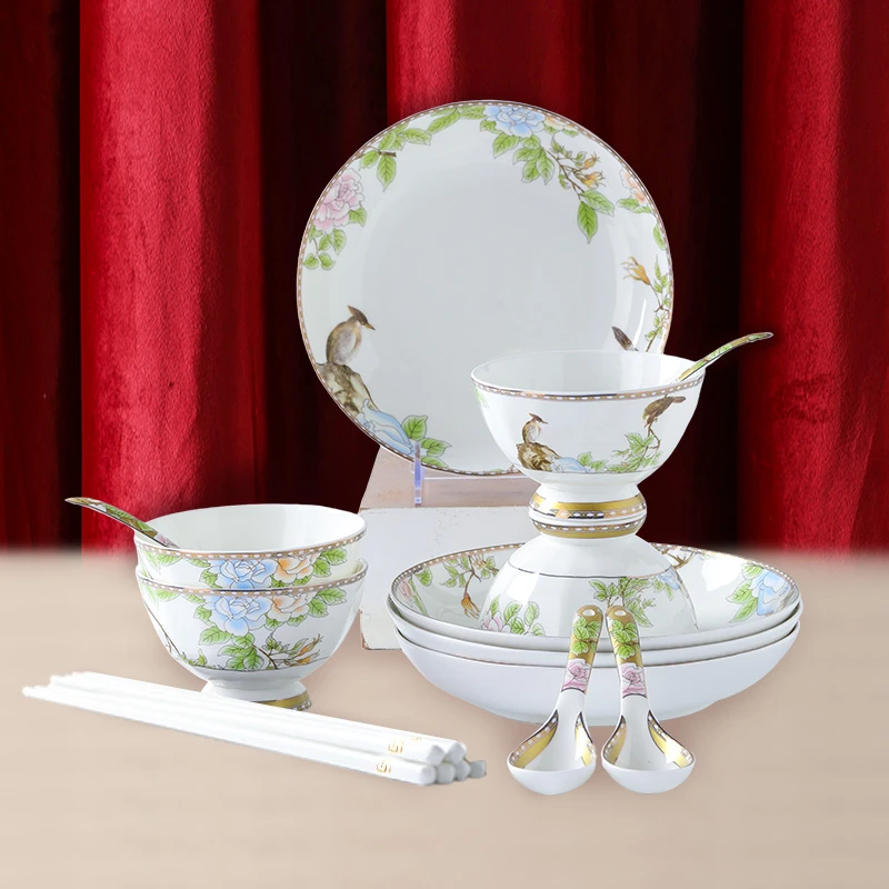 【老郑专属】琴瑟和鸣16件套高档餐具套装景德镇中式创意乔迁