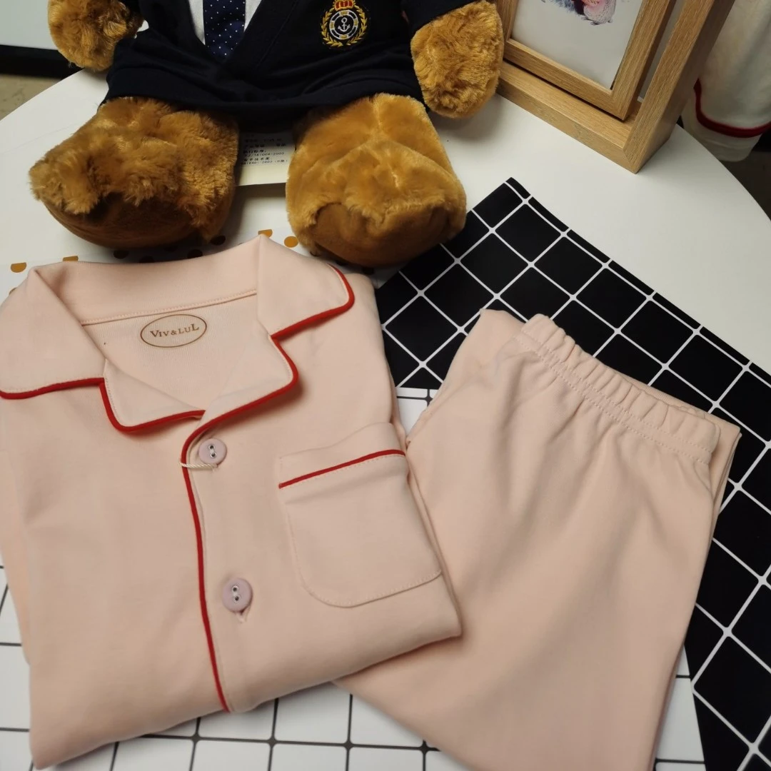 VIV&LUL/唯·路易【女童】秋冬长袖纯棉柔软儿童家居服睡衣套装