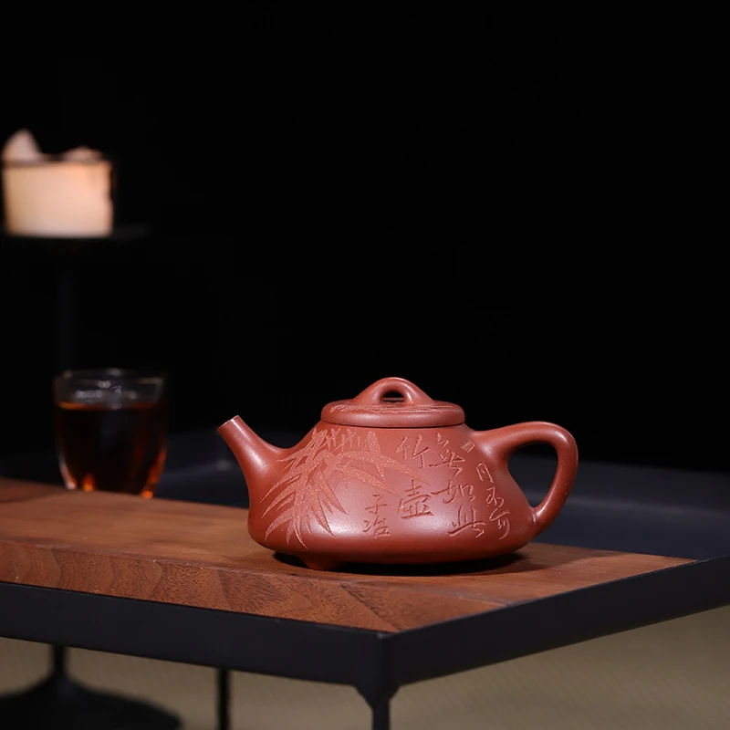 【壶以致用自营】子冶石瓢  摹 · 杨彭年  半工制  紫降坡料 新手用