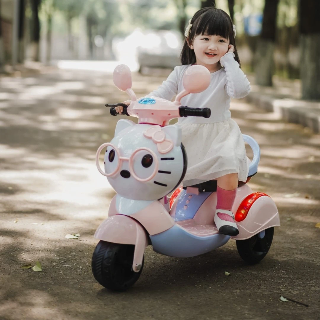 儿童电动摩托车双人带遥控双驱男女宝宝玩具车可坐人可充电三轮车