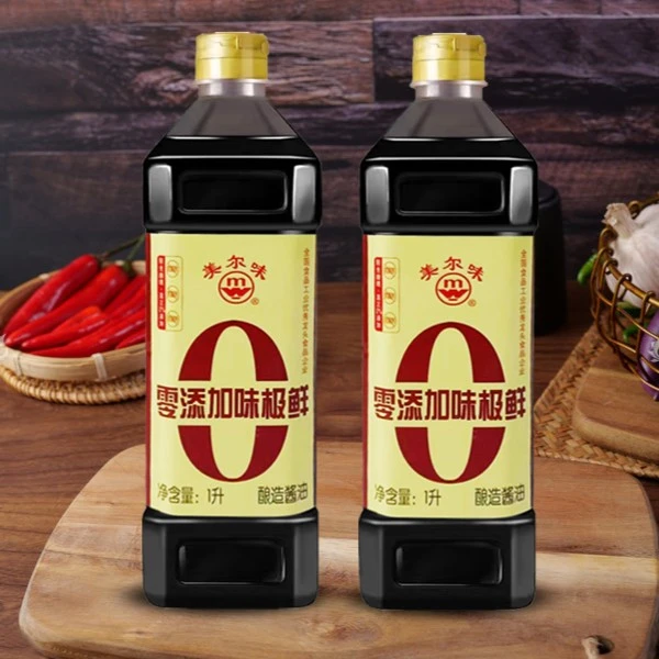 美尔味0零添加味极鲜酱油1L装纯粮酿造提鲜美味美尔味品牌品质