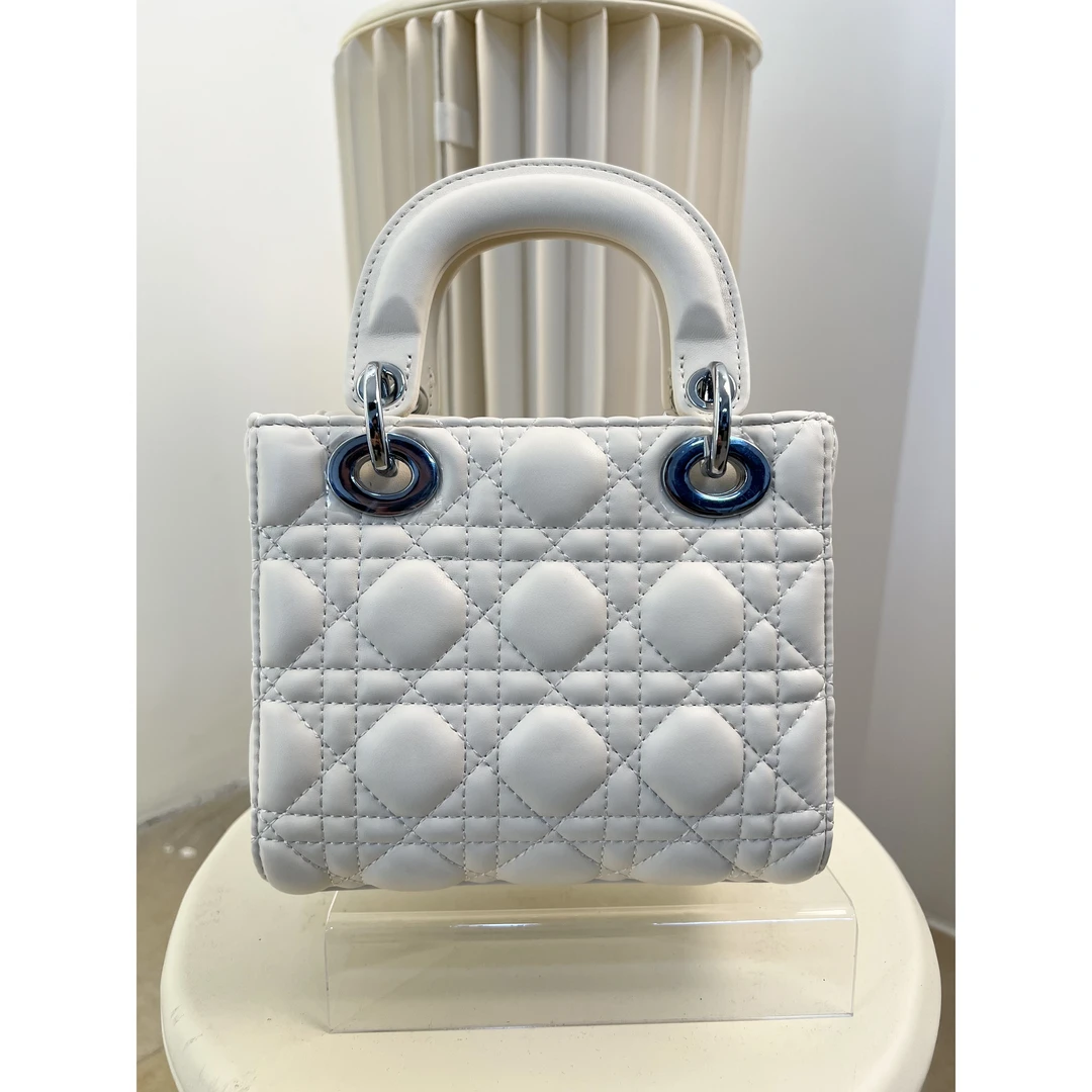 WONDER PRAISE 真皮女包 单肩手提 贵妃三格白色