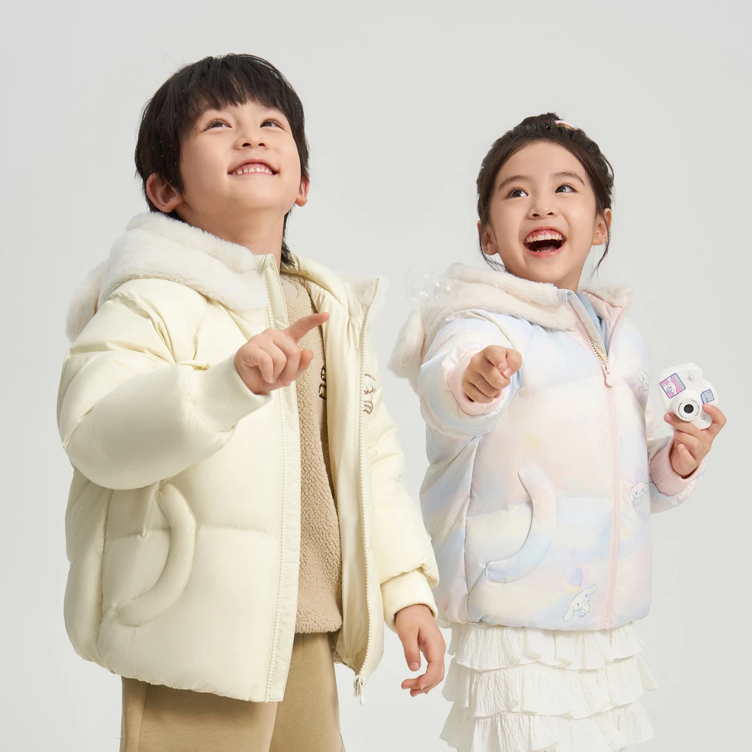 波司登2024冬季新款儿童短款玉桂狗羽绒服T40143202