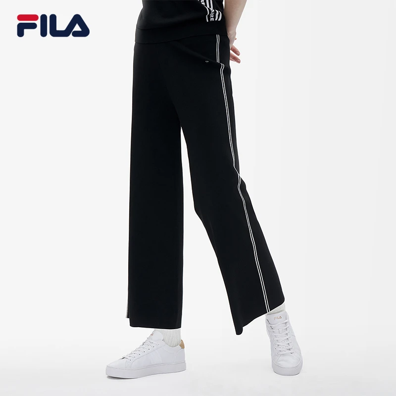 Fila/斐乐女装【优雅舒适亲肤】秋冬加厚时尚直筒长裤F11W337603A