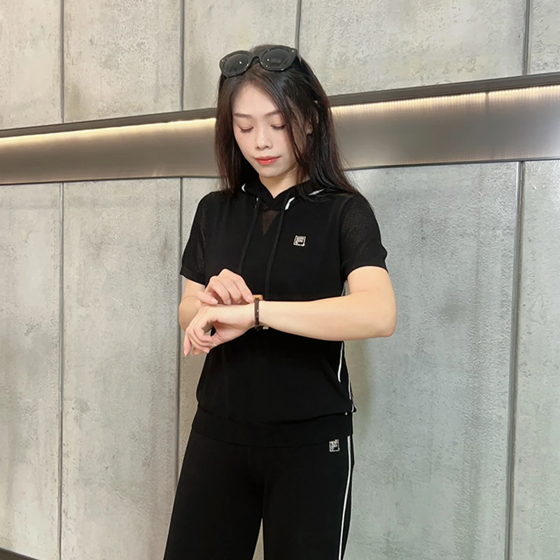Fila/斐乐女装【商务休闲显瘦】夏季编织上衣衬衫短袖  F11W337401F