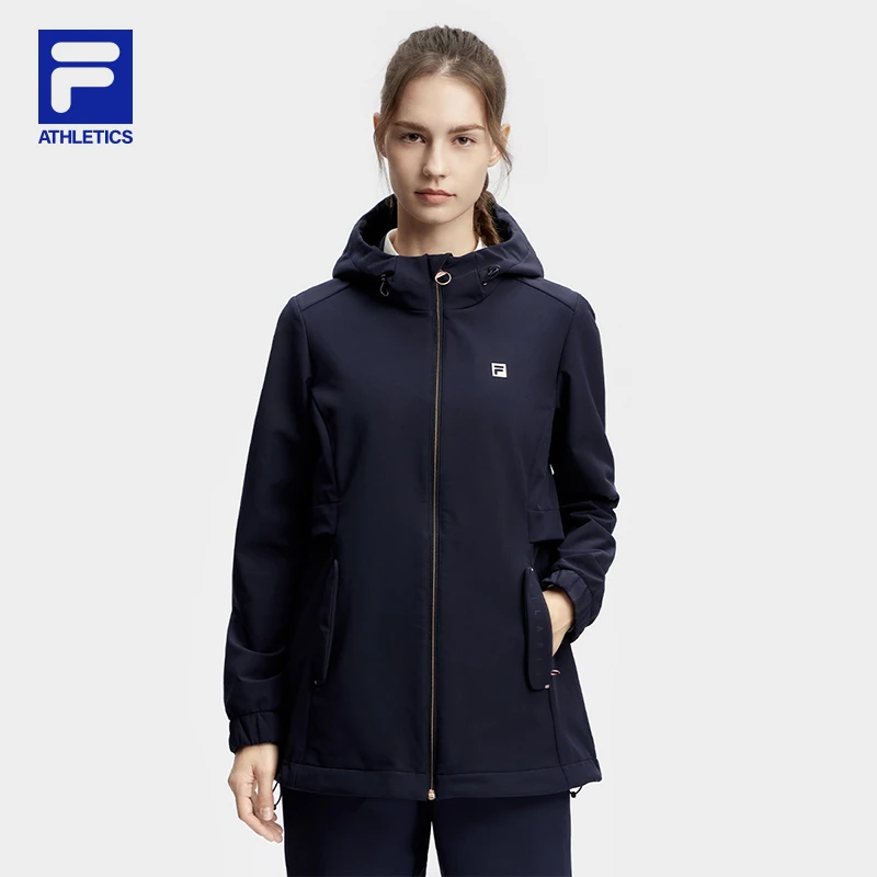 Fila/斐乐【防寒保暖风衣】时尚休闲连帽软壳梭织外套A11W411703F
