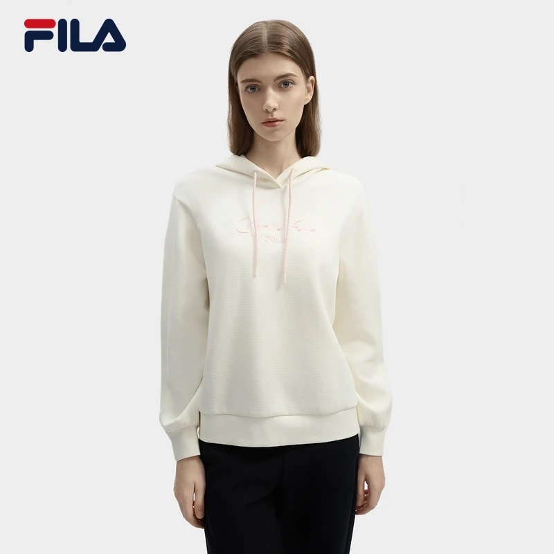 Fila/斐乐2024年秋冬新款内搭女士休闲运动连帽卫衣F11W443201F