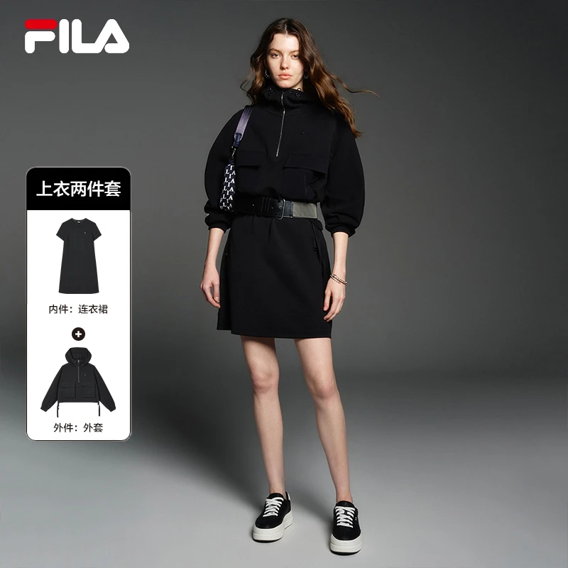 Fila/斐乐新款女春夏时尚【高级气质】户外运动连衣裙F11W414304F