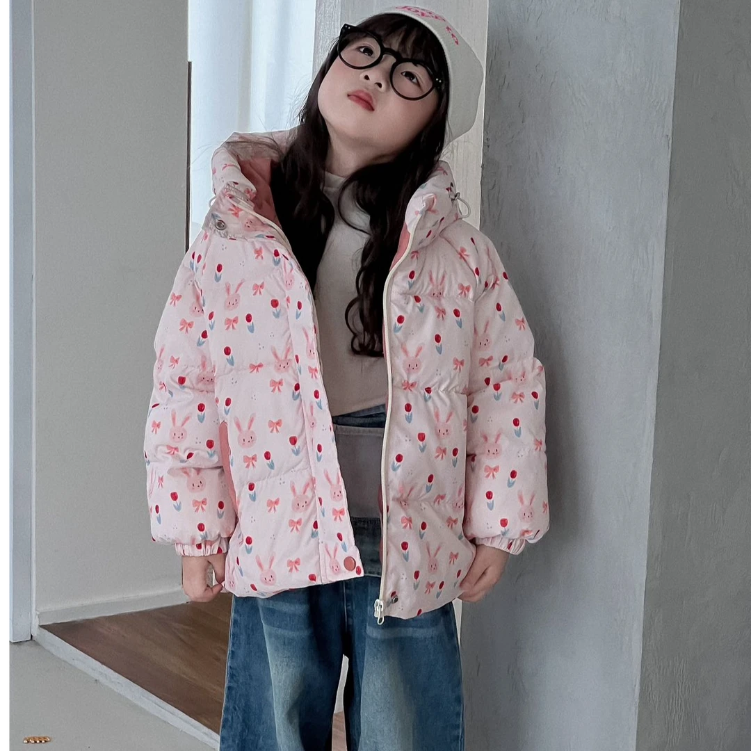 儿童加绒棉服时尚洋气女童可爱耳朵公主棉服外套