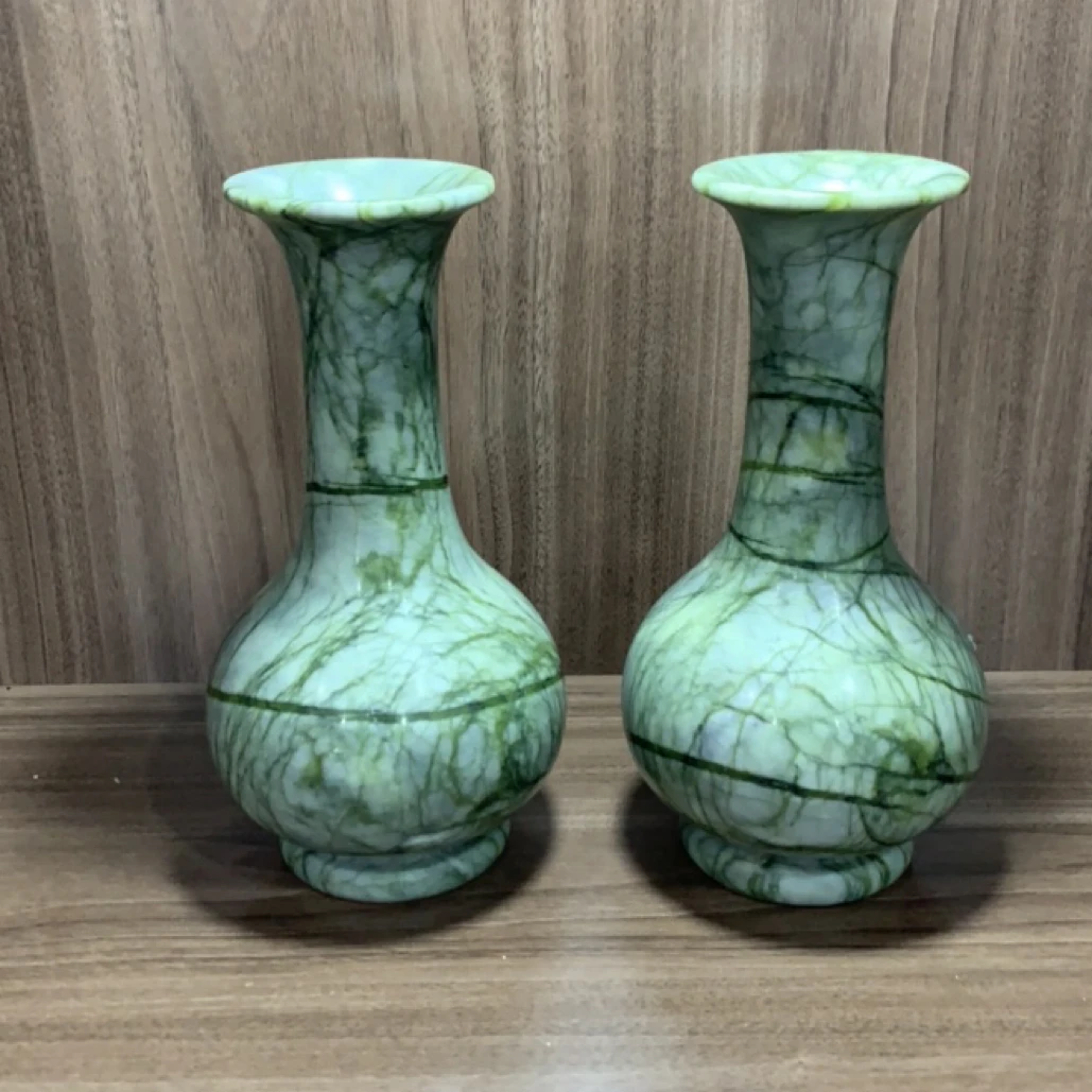 花瓶精美雕刻摆件颜色纹理以直播间截屏为准纯手工雕刻打磨工艺