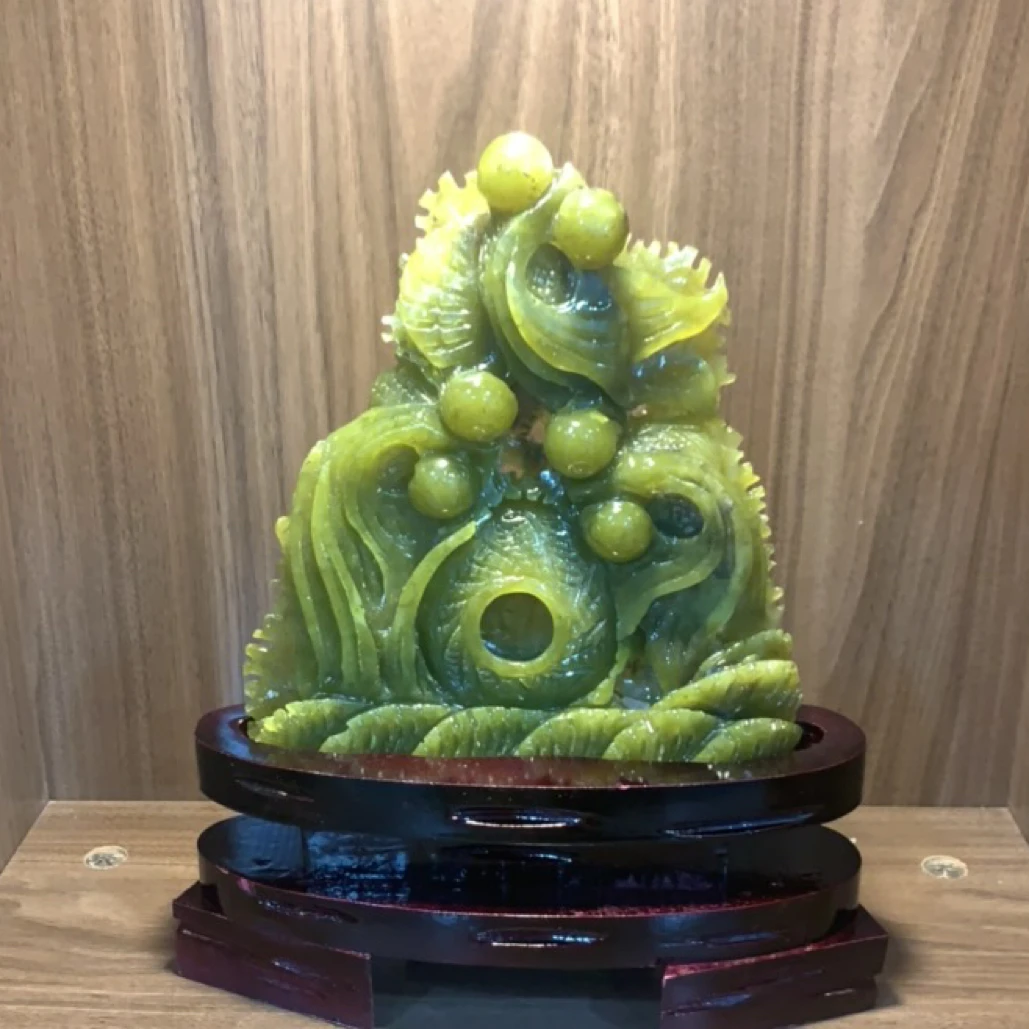 金鱼雕刻摆件纯手工雕刻工艺