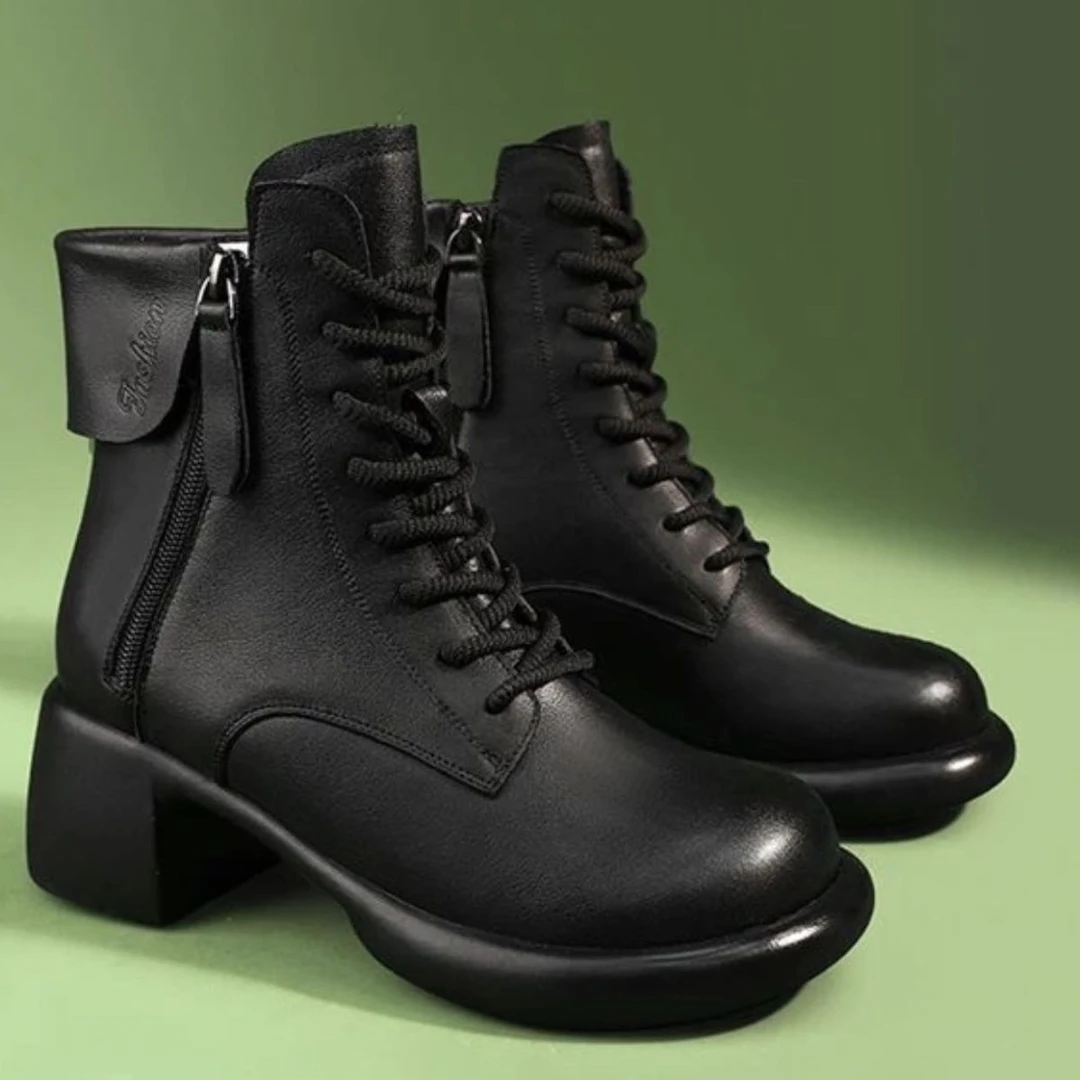 668新款英伦风厚底短靴大棉鞋显瘦女靴子