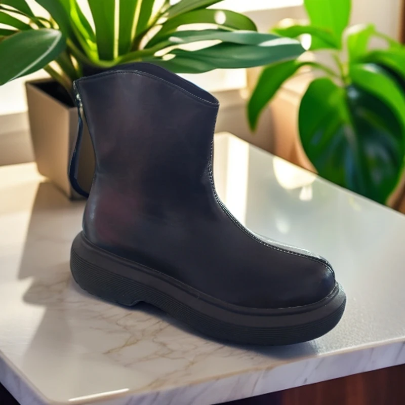 014新款秋季马丁靴小个子厚底长靴春秋单靴骑士靴