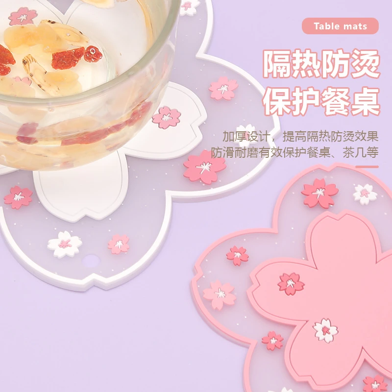 樱花硅胶隔热垫餐厅防烫锅家用厨房热耐高温垫锅油碗桌面发防烫垫