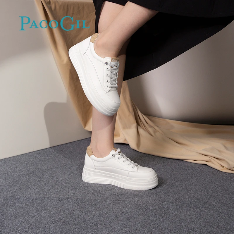【免系带】PACO GIL秋季时尚厚底小白鞋日常女鞋XPC44225