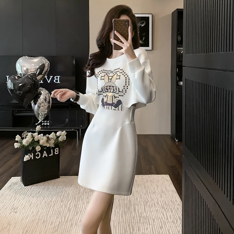小个子秋装小众女装长袖韩版春秋设计感气质洋气减龄显瘦连衣裙女
