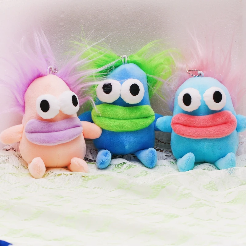 网红爆款毛绒辨子君香肠嘴丑萌卡通钥匙扣包包挂件鞋包装饰配件