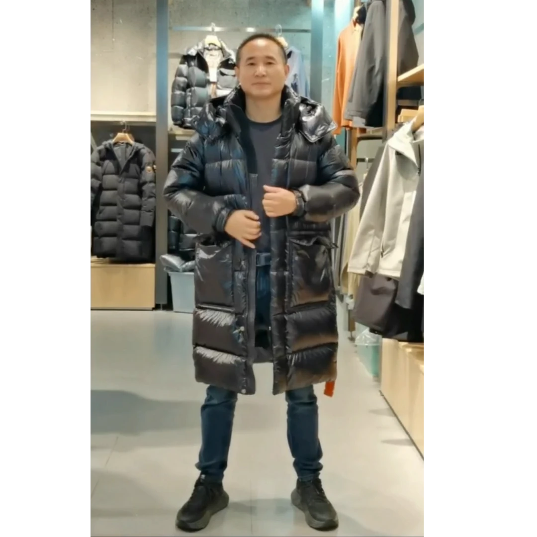 男女长款M家平替羽绒服进口鹅绒黑金系列加厚极寒羽绒服时尚保暖