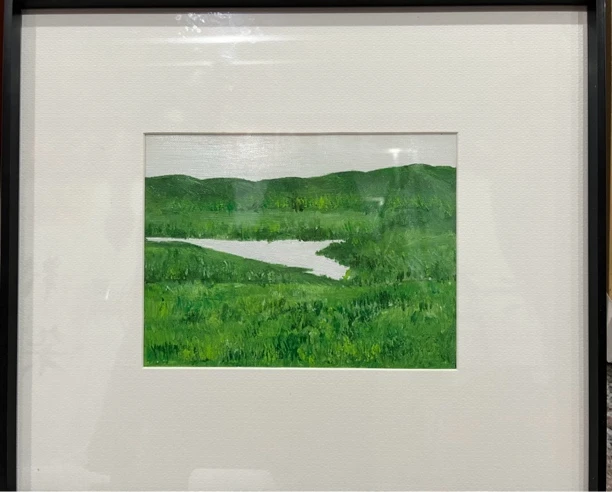 油画纯手绘，绿色，人工高级装裱