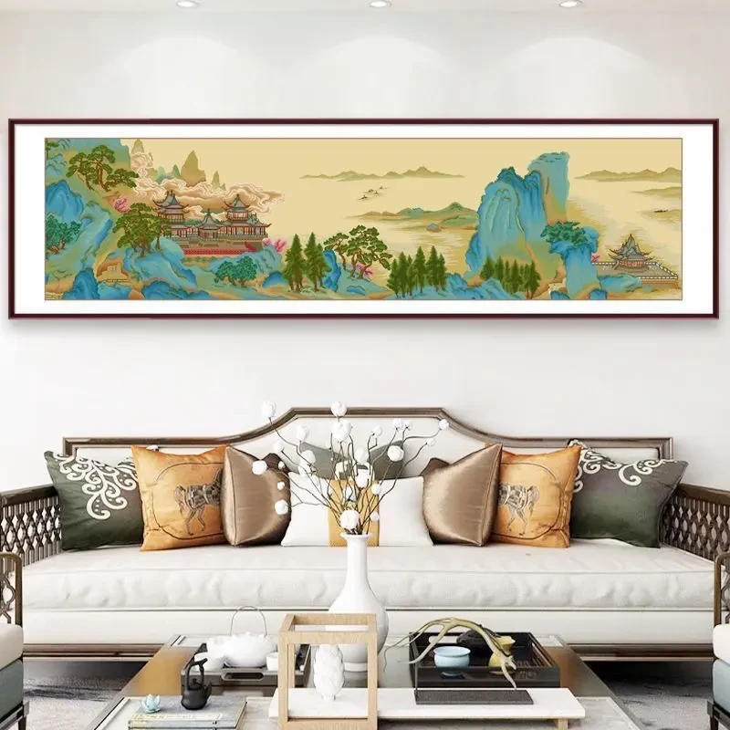 苓岩绮阁十字绣330*90厘米大格65色没有勾边（1100）