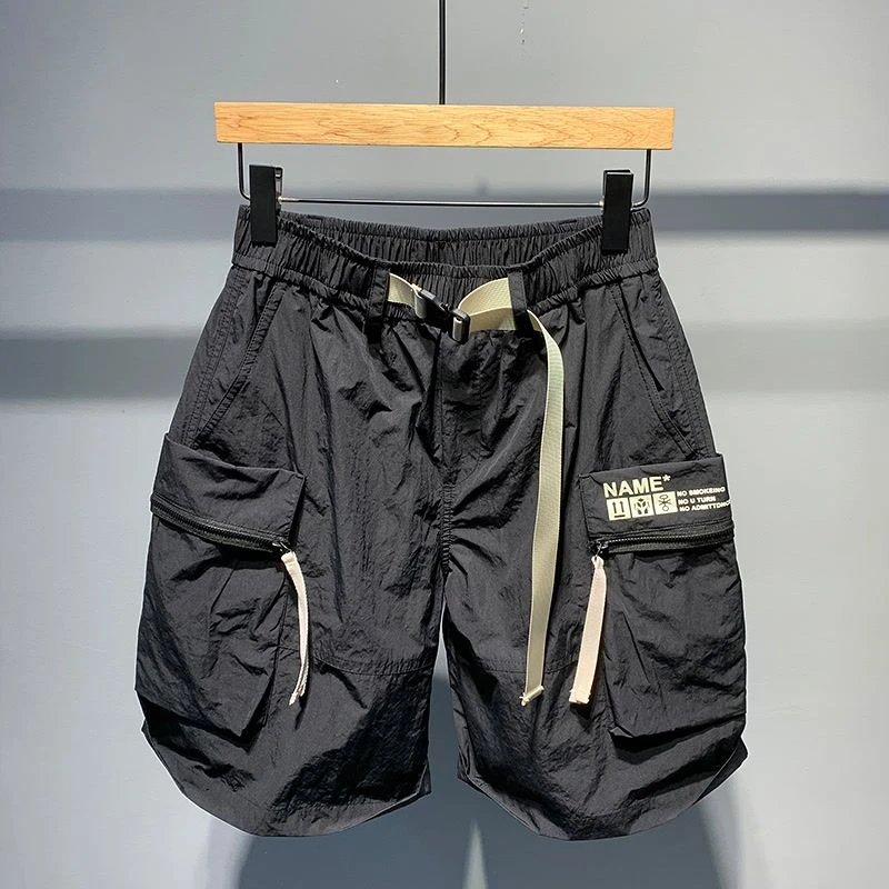 潮牌百搭宽松男士休闲裤夏季潮流痞帅个性工装短裤潮男高档五分裤