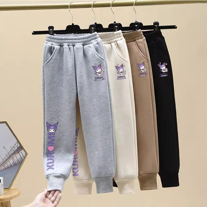 男女童12岁保暖裤子春秋款洋气儿童运动裤宽松加绒卫裤长裤外穿