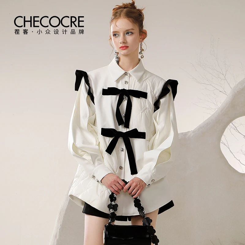 茬客套装秋冬甜酷旋转纽扣荷叶边外套贴花短裤两件套CM490428A