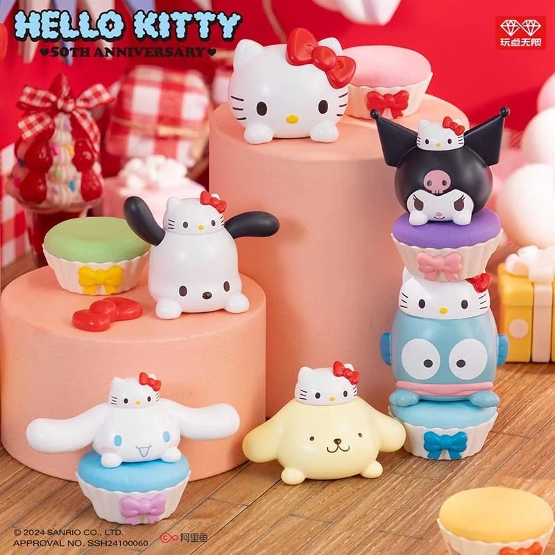 【拆盒】HELLO KITTY 50周年系列叠叠乐盲袋萌粒_泡泡鱼潮玩