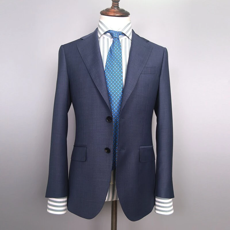 【高定系列羊毛董事西装】男士平驳领修身商务两件套西服量身定制