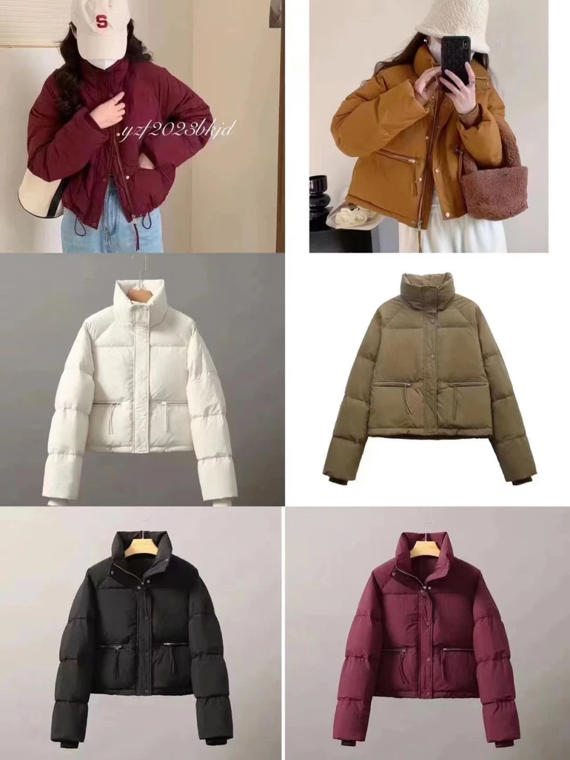 新款丝棉服女短款立领加厚面包服丝棉女外套