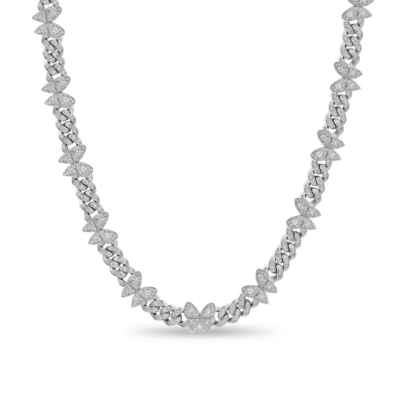 APORRO 铜合金合成锆石项链 【新款发售】VIVID 系列珠边蝴蝶古巴