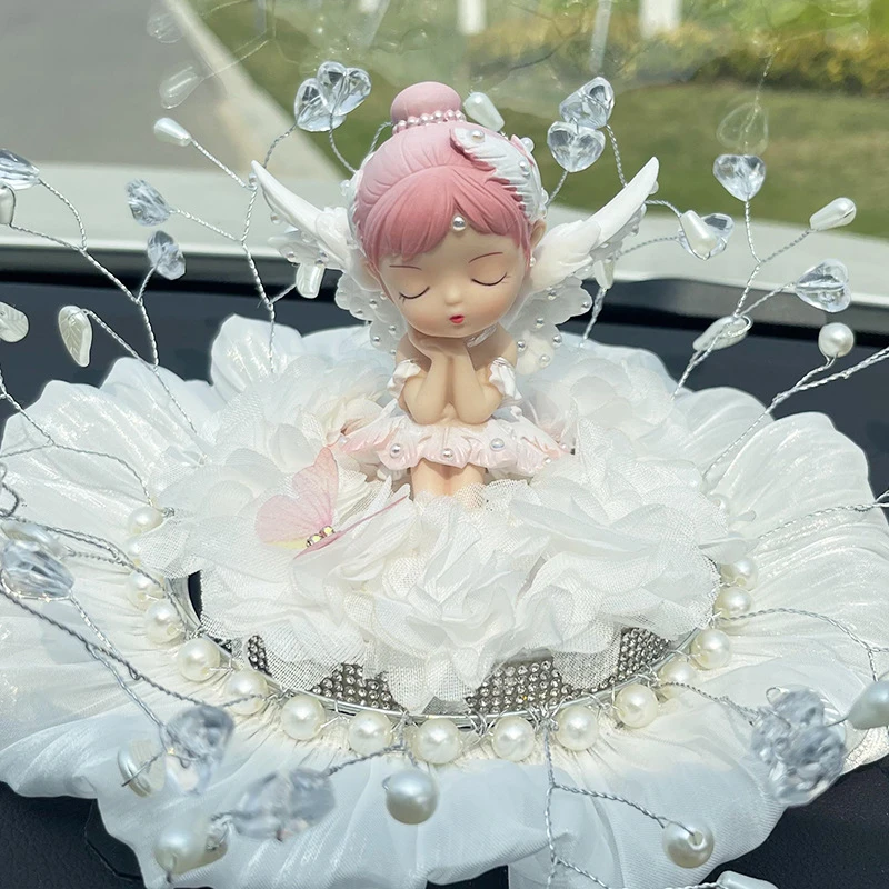 蝴蝶纱裙芭蕾女孩贝拉汽车摆件可爱少女心ins创意车载内饰车卡通