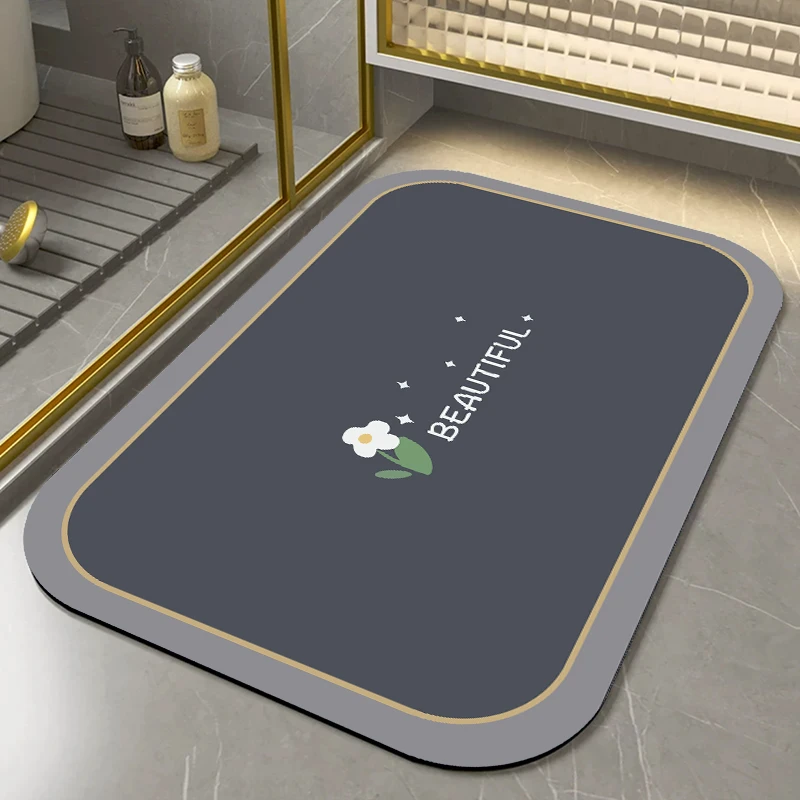 【直播】  四叶草系列吸水家用简约厕所浴室地垫速干防滑卫生间门垫